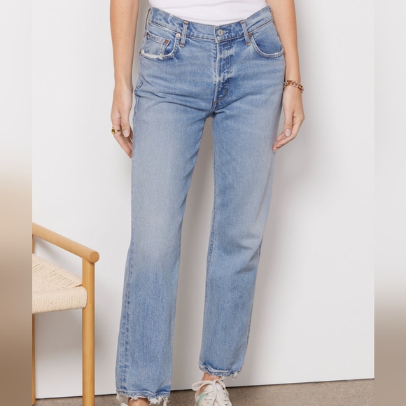 Agolde Kye Mid-rise Straight Crop Jeans